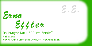 erno effler business card